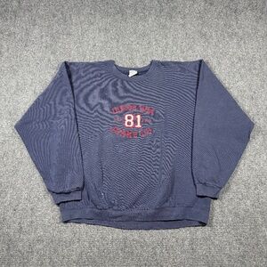 Vintage Guess Jeans Co. Crewneck Sweatshirt Mens Large Faded Navy Blue USA 0450